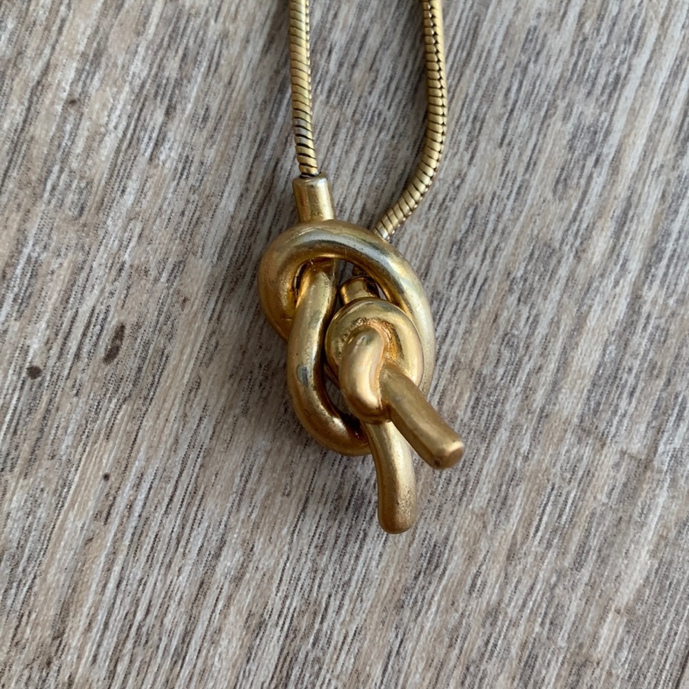 Madewell gold knot necklace